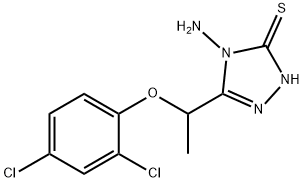 4-amino-5-[1-(2,4-dichlorophenoxy)ethyl]-4H-1,2,4-triazol-3-yl hydrosulfide Structure