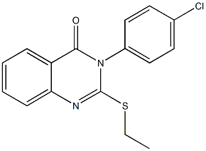 3-(4-chlorophenyl)-2-(ethylsulfanyl)-4(3H)-quinazolinone,1156-74-7,结构式