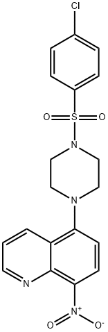 5-{4-[(4-chlorophenyl)sulfonyl]piperazin-1-yl}-8-nitroquinoline|