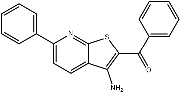 (3-amino-6-phenylthieno[2,3-b]pyridin-2-yl)(phenyl)methanone 结构式