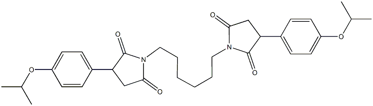 3-(4-isopropoxyphenyl)-1-{6-[3-(4-isopropoxyphenyl)-2,5-dioxopyrrolidin-1-yl]hexyl}pyrrolidine-2,5-dione 结构式