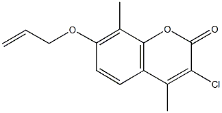 7-(allyloxy)-3-chloro-4,8-dimethyl-2H-chromen-2-one Struktur
