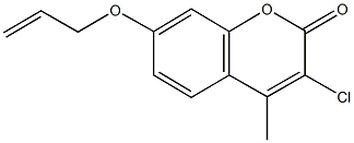 7-(allyloxy)-3-chloro-4-methyl-2H-chromen-2-one 化学構造式