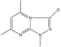 1,5,7-trimethyl-1H-[1,2,4]triazolo[4,3-a]pyrimidin-4-ium-3-olate 结构式