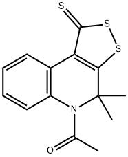 5-acetyl-4,4-dimethyl-4,5-dihydro-1H-[1,2]dithiolo[3,4-c]quinoline-1-thione Struktur