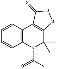 5-acetyl-4,4-dimethyl-4,5-dihydro-1H-[1,2]dithiolo[3,4-c]quinoline-1-thione Structure