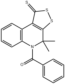 5-benzoyl-4,4-dimethyl-4,5-dihydro-1H-[1,2]dithiolo[3,4-c]quinoline-1-thione 结构式