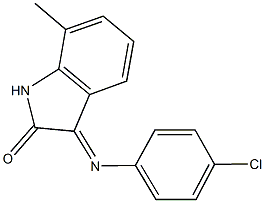 3-[(4-chlorophenyl)imino]-7-methyl-1,3-dihydro-2H-indol-2-one,116344-34-4,结构式