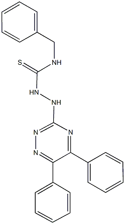 N-benzyl-2-(5,6-diphenyl-1,2,4-triazin-3-yl)hydrazinecarbothioamide Struktur