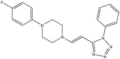 1-(4-fluorophenyl)-4-[2-(1-phenyl-1H-tetraazol-5-yl)vinyl]piperazine Struktur