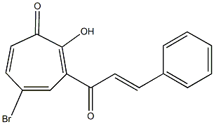 5-bromo-3-cinnamoyl-2-hydroxy-2,4,6-cycloheptatrien-1-one Structure