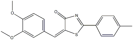 5-(3,4-dimethoxybenzylidene)-2-(4-methylphenyl)-1,3-thiazol-4(5H)-one|