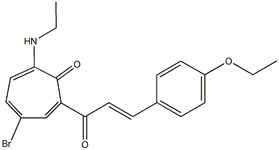 4-bromo-2-[3-(4-ethoxyphenyl)acryloyl]-7-(ethylamino)-2,4,6-cycloheptatrien-1-one Structure