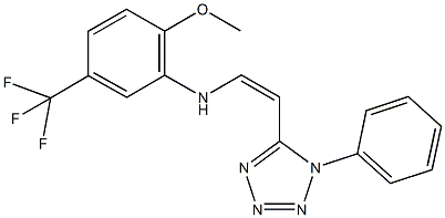 2-methoxy-N-[2-(1-phenyl-1H-tetraazol-5-yl)vinyl]-5-(trifluoromethyl)aniline Structure