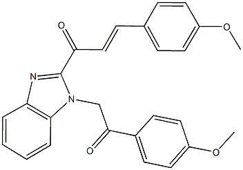 3-(4-methoxyphenyl)-1-{1-[2-(4-methoxyphenyl)-2-oxoethyl]-1H-benzimidazol-2-yl}-2-propen-1-one Structure