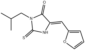 5-(2-furylmethylene)-3-isobutyl-2-thioxo-4-imidazolidinone 结构式