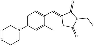 3-ethyl-5-[2-methyl-4-(4-morpholinyl)benzylidene]-1,3-thiazolidine-2,4-dione,1164466-68-5,结构式