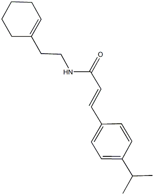 N-[2-(1-cyclohexen-1-yl)ethyl]-3-(4-isopropylphenyl)acrylamide 化学構造式