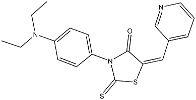 3-[4-(diethylamino)phenyl]-5-(3-pyridinylmethylene)-2-thioxo-1,3-thiazolidin-4-one,1164468-19-2,结构式