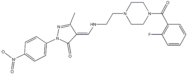 1164469-75-3 4-[({2-[4-(2-fluorobenzoyl)-1-piperazinyl]ethyl}amino)methylene]-2-{4-nitrophenyl}-5-methyl-2,4-dihydro-3H-pyrazol-3-one
