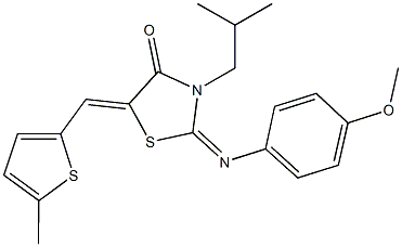 1164473-49-7 3-isobutyl-2-[(4-methoxyphenyl)imino]-5-[(5-methyl-2-thienyl)methylene]-1,3-thiazolidin-4-one