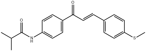 2-methyl-N-(4-{3-[4-(methylsulfanyl)phenyl]acryloyl}phenyl)propanamide Structure