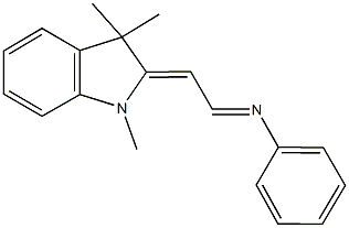 N-phenyl-N-[2-(1,3,3-trimethyl-1,3-dihydro-2H-indol-2-ylidene)ethylidene]amine Structure