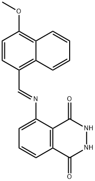 5-{[(4-methoxy-1-naphthyl)methylene]amino}-2,3-dihydro-1,4-phthalazinedione Struktur