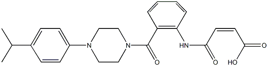 4-(2-{[4-(4-isopropylphenyl)-1-piperazinyl]carbonyl}anilino)-4-oxo-2-butenoic acid Structure
