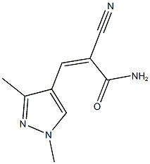 2-cyano-3-(1,3-dimethyl-1H-pyrazol-4-yl)acrylamide 结构式