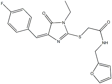 1164484-91-6 2-{[1-ethyl-4-(4-fluorobenzylidene)-5-oxo-4,5-dihydro-1H-imidazol-2-yl]sulfanyl}-N-(2-furylmethyl)acetamide