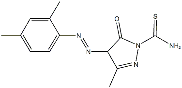 4-[(2,4-dimethylphenyl)diazenyl]-3-methyl-5-oxo-4,5-dihydro-1H-pyrazole-1-carbothioamide,1164486-15-0,结构式