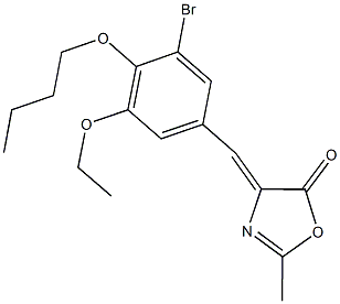 4-(3-bromo-4-butoxy-5-ethoxybenzylidene)-2-methyl-1,3-oxazol-5(4H)-one Structure