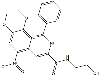 N-(1-{[(2-hydroxyethyl)amino]carbonyl}-2-{2-nitro-4,5-dimethoxyphenyl}vinyl)benzamide,1164486-84-3,结构式