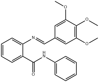 N-phenyl-2-[(3,4,5-trimethoxybenzylidene)amino]benzamide,1164487-67-5,结构式