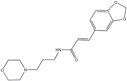 1164487-96-0 3-(1,3-benzodioxol-5-yl)-N-[3-(4-morpholinyl)propyl]acrylamide