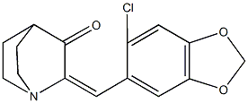 2-[(6-chloro-1,3-benzodioxol-5-yl)methylene]quinuclidin-3-one,1164488-71-4,结构式