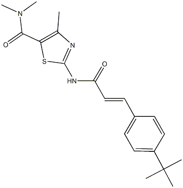 2-{[3-(4-tert-butylphenyl)acryloyl]amino}-N,N,4-trimethyl-1,3-thiazole-5-carboxamide Structure