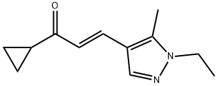 1-cyclopropyl-3-(1-ethyl-5-methyl-1H-pyrazol-4-yl)-2-propen-1-one,1164490-13-4,结构式
