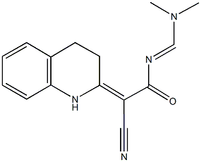 2-cyano-2-(3,4-dihydro-2(1H)-quinolinylidene)-N-[(dimethylamino)methylene]acetamide Structure