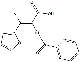 2-(benzoylamino)-3-(2-furyl)-2-butenoic acid Structure