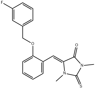 1164493-45-1 5-{2-[(3-fluorobenzyl)oxy]benzylidene}-1,3-dimethyl-2-thioxoimidazolidin-4-one