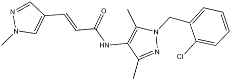 N-[1-(2-chlorobenzyl)-3,5-dimethyl-1H-pyrazol-4-yl]-3-(1-methyl-1H-pyrazol-4-yl)acrylamide 结构式
