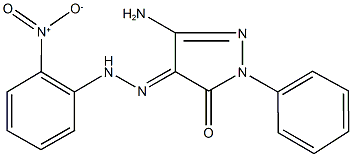 3-amino-1-phenyl-1H-pyrazole-4,5-dione 4-({2-nitrophenyl}hydrazone) Structure