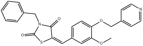 3-benzyl-5-[3-methoxy-4-(4-pyridinylmethoxy)benzylidene]-1,3-thiazolidine-2,4-dione|