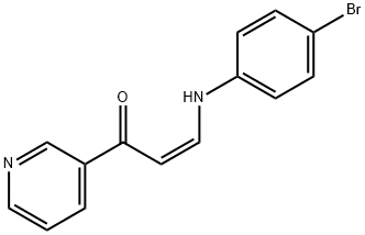 3-(4-bromoanilino)-1-(3-pyridinyl)-2-propen-1-one 结构式