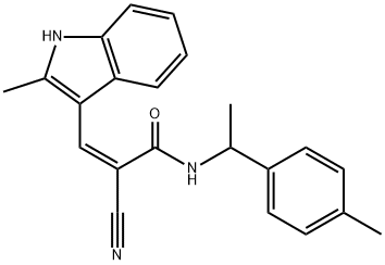 1164496-11-0 2-cyano-3-(2-methyl-1H-indol-3-yl)-N-[1-(4-methylphenyl)ethyl]acrylamide