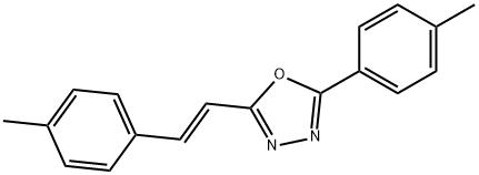 2-(4-methylphenyl)-5-[2-(4-methylphenyl)vinyl]-1,3,4-oxadiazole Struktur