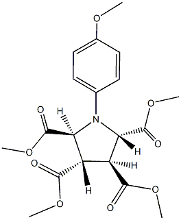 tetramethyl 1-(4-methoxyphenyl)-2,3,4,5-pyrrolidinetetracarboxylate Structure