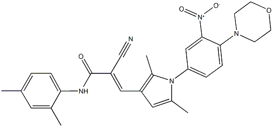2-cyano-N-(2,4-dimethylphenyl)-3-{1-[3-nitro-4-(4-morpholinyl)phenyl]-2,5-dimethyl-1H-pyrrol-3-yl}acrylamide|
